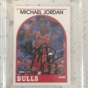 Michael Jordan autographed nba hoops card